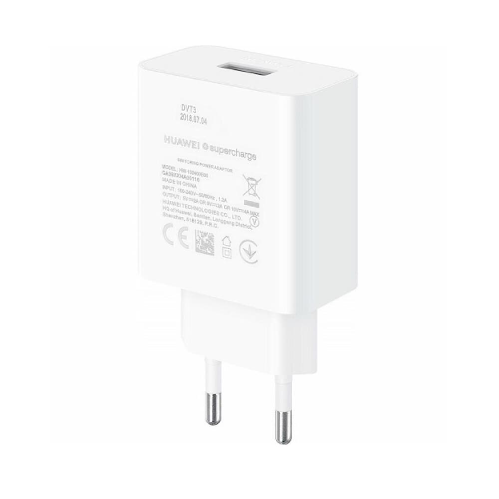 Захранване 40W с USB-A изход и технология за бързо зареждане (бял) - Huawei SuperCharge CP84 40W (HW-100400E00) (bulk)