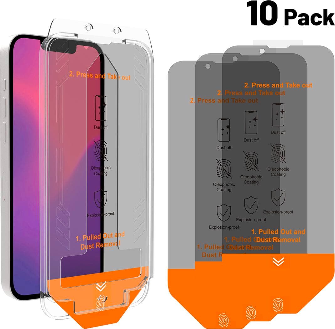 Стъклено защитно покритие с определен ъгъл на виждане за дисплея на iPhone 16e, iPhone 14, iPhone 13, iPhone 13 Pro - 4smarts X-Pro Second Glass Privacy 2.5D Tempered Glass (прозрачен) (bulk)
