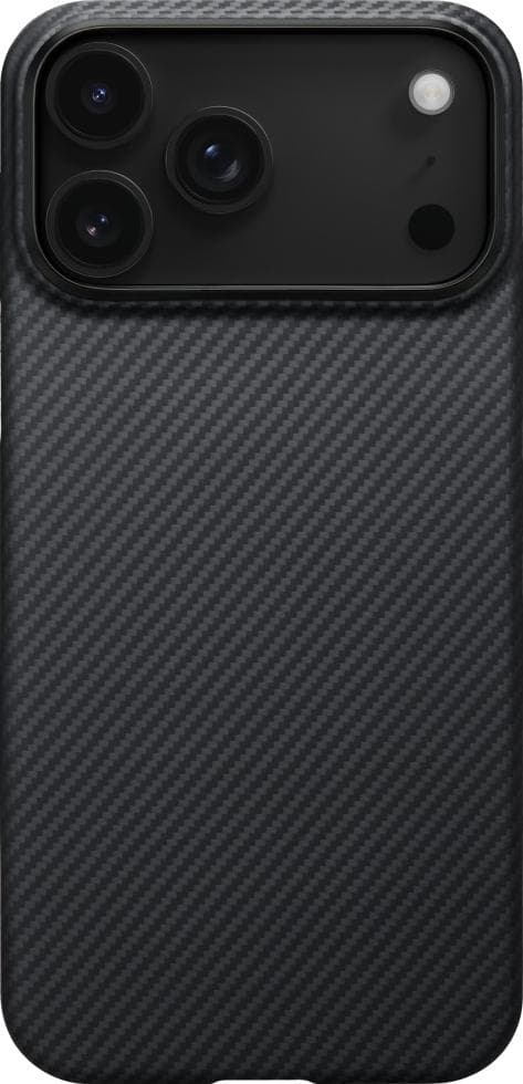 Кевларен кейс с MagSafe за iPhone 17 Pro (черен-сив) - Pitaka Ultra Slim Case Aramid Fiber 600D