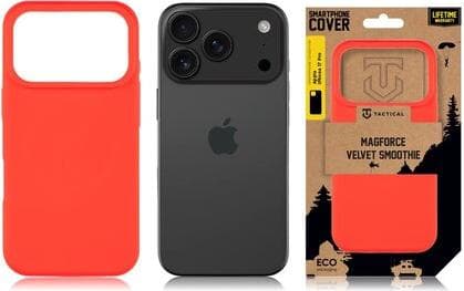 Силиконов калъф с MagSafe за iPhone 17 Pro - Tactical MagForce Velvet Smoothie Cover (червен)