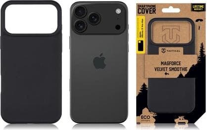 Силиконов калъф с MagSafe за iPhone 17 Pro Max - Tactical MagForce Velvet Smoothie Cover (черен)