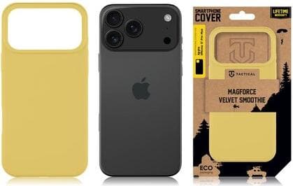 Силиконов калъф с MagSafe за iPhone 17 Pro Max - Tactical MagForce Velvet Smoothie Cover (жълт)
