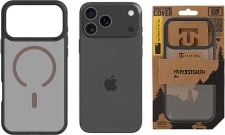 Хибриден удароустойчив кейс с MagSafe за iPhone 17 Pro Max - Tactical MagForce Hyperstealth 2.0 Cover (черен-кафяв)