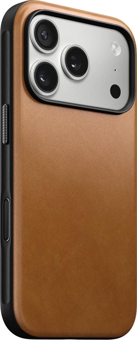 Кожен (естествена кожа) кейс с MagSafe за iPhone 17 Pro - Nomad Modern Leather MagSafe Case (светлокафяв)