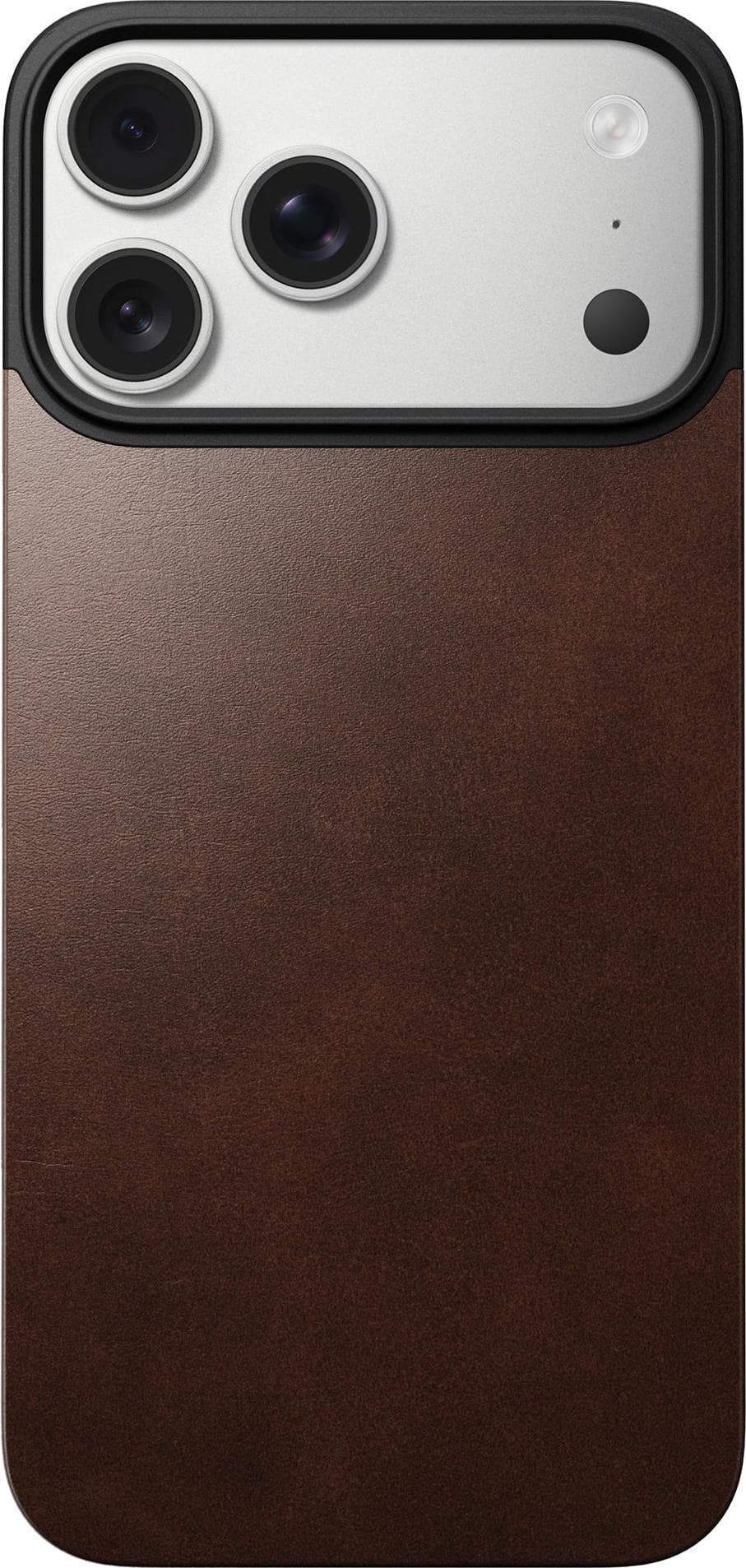 Магнитен кожен (естествена кожа) гръб с MagSafe за iPhone 17 Pro Max - Nomad Magnetic Horween Leather Back (кафяв)