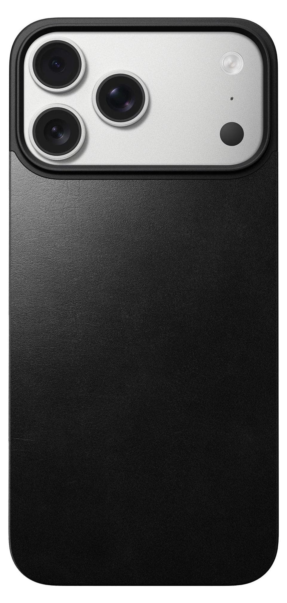 Магнитен кожен (естествена кожа) гръб с MagSafe за iPhone 17 Pro Max - Nomad Magnetic Horween Leather Back (черен)