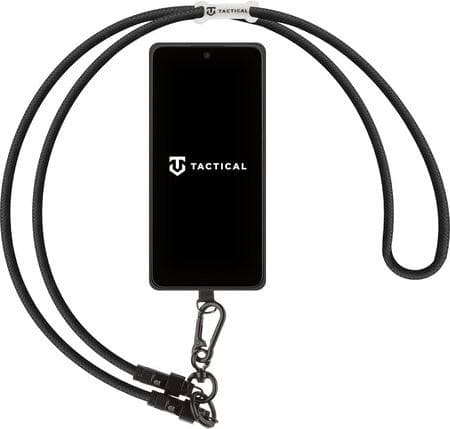 Универсална връзка за носене през врата за смартфони с вграден USB-C към USB-C кабел - Tactical Wire Snake USB-C Universal Phone Lanyard Cable 60W (черен)