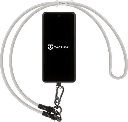 Универсална връзка за носене през врата за смартфони с вграден USB-C към USB-C кабел - Tactical Wire Snake USB-C Universal Phone Lanyard Cable 60W (бял)