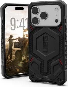 Удароустойчив хибриден кейс с MagSafe за iPhone 17 Pro - Urban Armor Gear Monarch Pro Kevlar Case (черен-кевлар)
