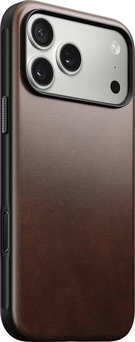 Кожен (естествена кожа) кейс с MagSafe за iPhone 17 Pro Max - Nomad Modern Horween Leather MagSafe Case (тъмнокафяв)