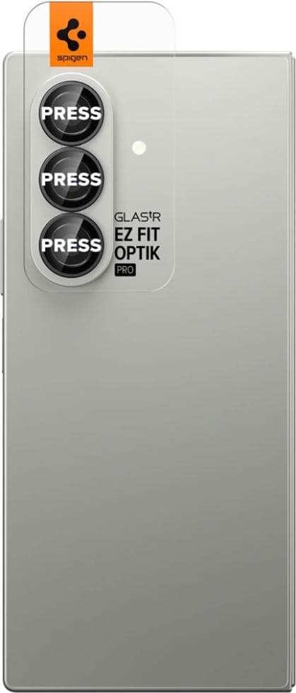 2 комплекта предпазни стъклени лещи за камерата на Samsung Galaxy Z Fold7 - Spigen Glas.tR EZ Fit Optik Pro Lens Protector 2 Pack (черен)