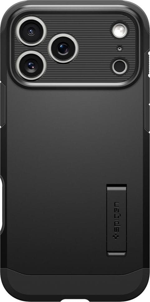 Хибриден кейс с най-висока степен на защита с MagSafe за iPhone 17 Pro Max - Spigen Tough Armor T MagSafe Case (черен)