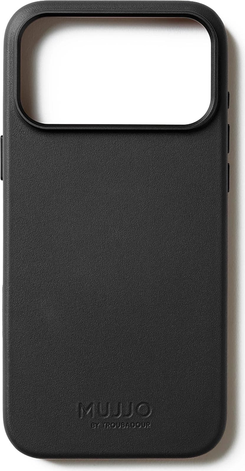 Премиум кожен (естествена кожа) кейс с MagSafe за iPhone 17 Pro Max - Mujjo Full Leather MagSafe Case (черен)