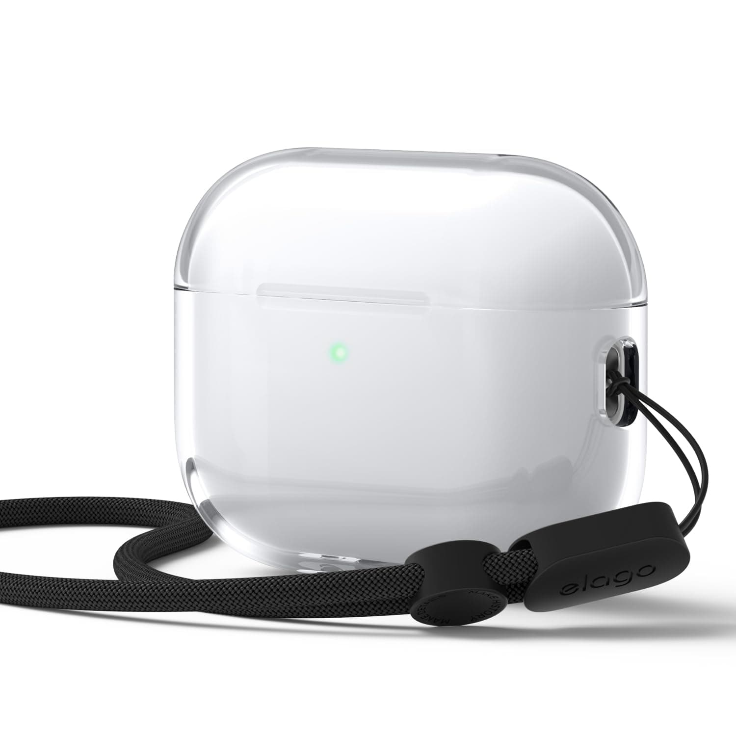 Силиконов (TPU) калъф с връзка за Apple AirPods Pro 3 (прозрачен) - Elago Clear Strap Case