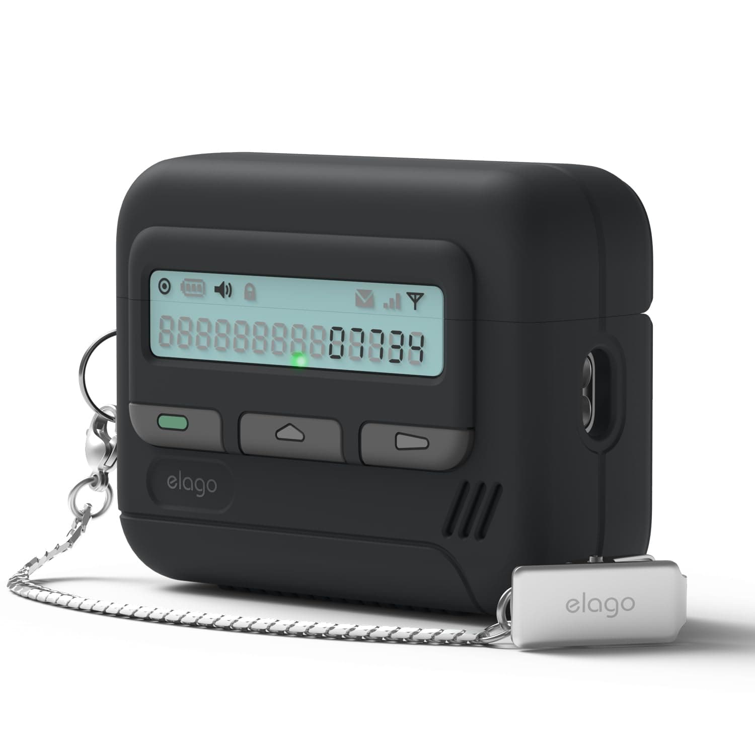 Силиконов калъф за Apple AirPods Pro 3 - Elago Pager Hang Case (черен)