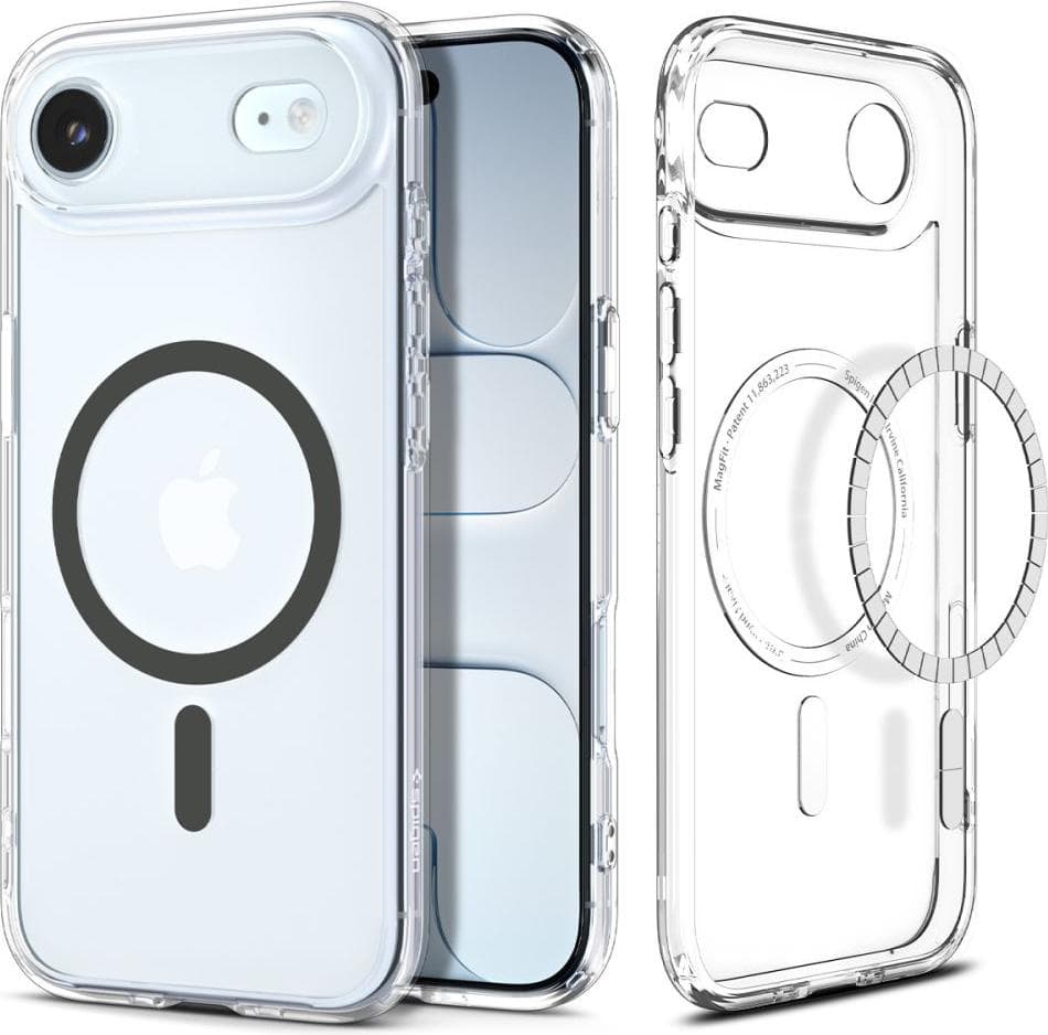 Хибриден кейс с висока степен на защита с MagSafe за iPhone 17 Air - Spigen Ultra Hybrid MagSafe Case (черен-прозрачен)