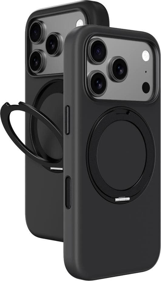 Силиконов (TPU) калъф с MagSafe за iPhone 17 Pro - AmazingThing Cloudie MagSpin Magnetic Soft Silicone Case (черен)
