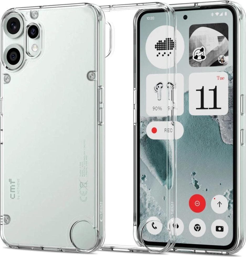 Хибриден удароустойчив кейс за Nothing CMF Phone 2 Pro - Tech-Protect Flexair Hybrid Case (прозрачен)