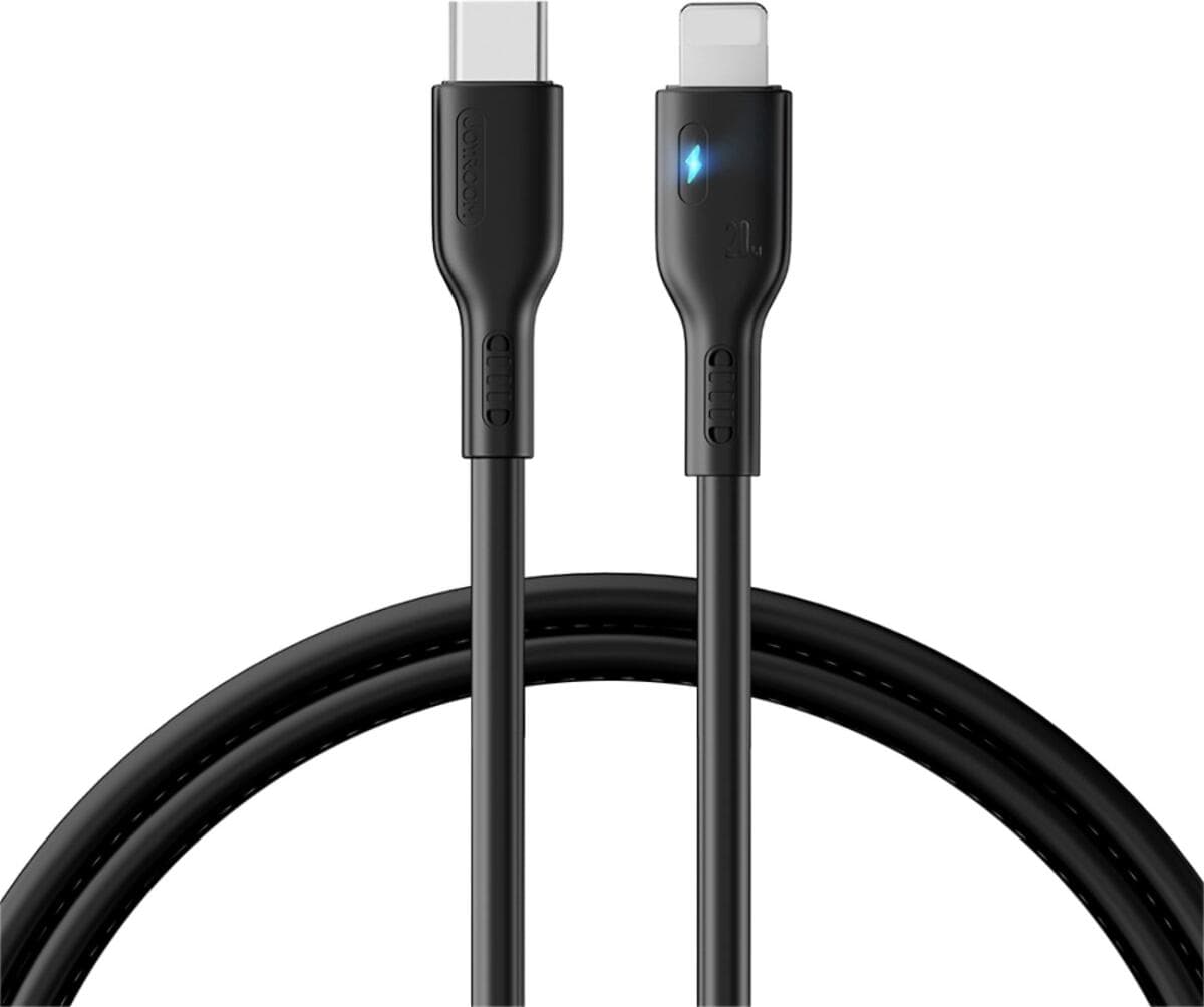 USB-C към Lightning кабел за Apple устройства с Lightning порт (200 см) - Joyroom USB-C to Lightning Cable PD 20W (черен)