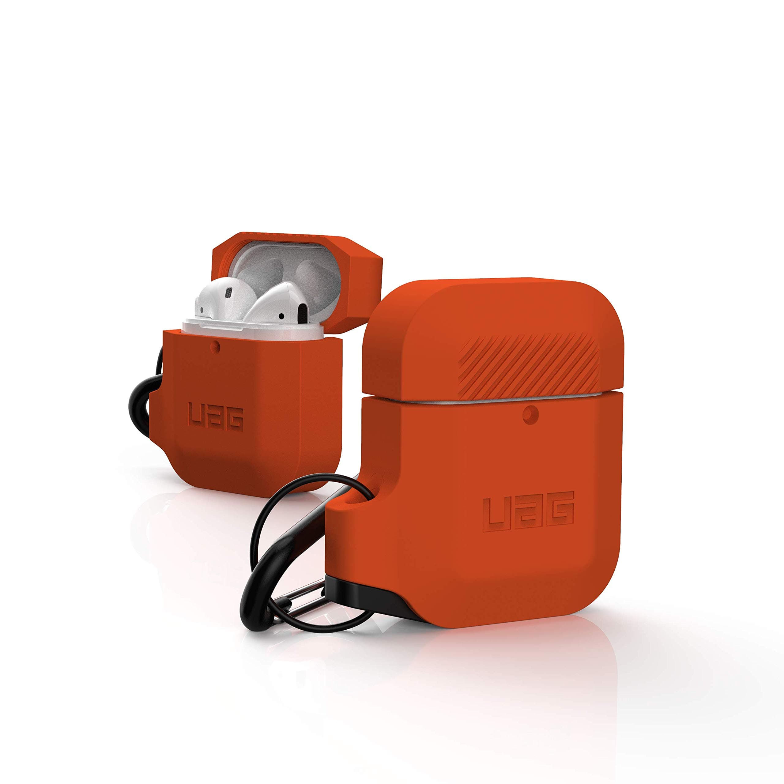 Защитен калъф Urban Armor Soft Touch Silicone Hang Case за Apple Airpods, водоусойчив, оранжев