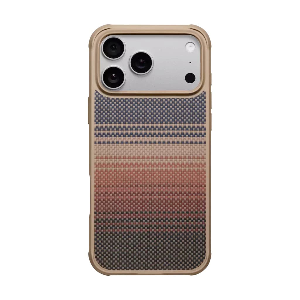 Хибриден удароустойчив кейс с кевлар за iPhone 17 Pro - Pitaka Aramid ProGuard Case (шарен)