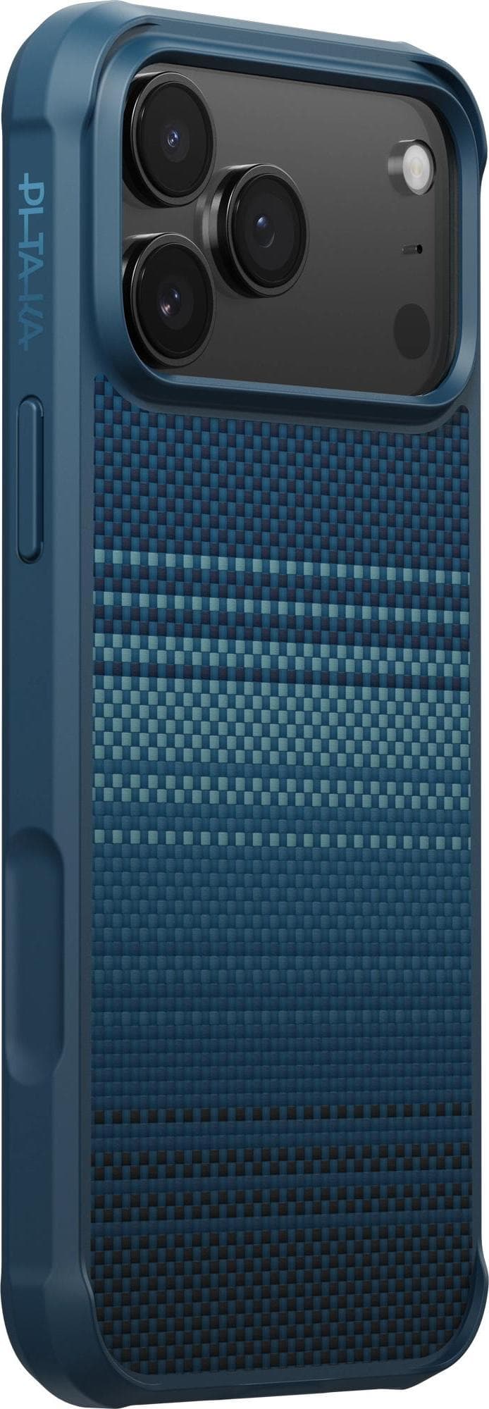 Хибриден удароустойчив кейс с кевлар за iPhone 17 Pro - Pitaka Aramid ProGuard Case (тъмносин)