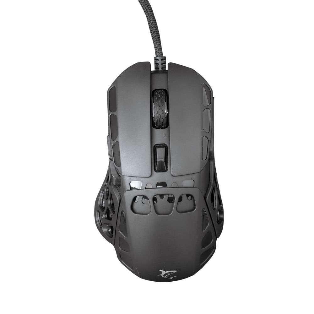 Мишка White Shark GM-5016 ECTOR Black, оптична (12 400 dpi), USB, черна, гейминг, 7 бутона, Pixart 3327 сензор