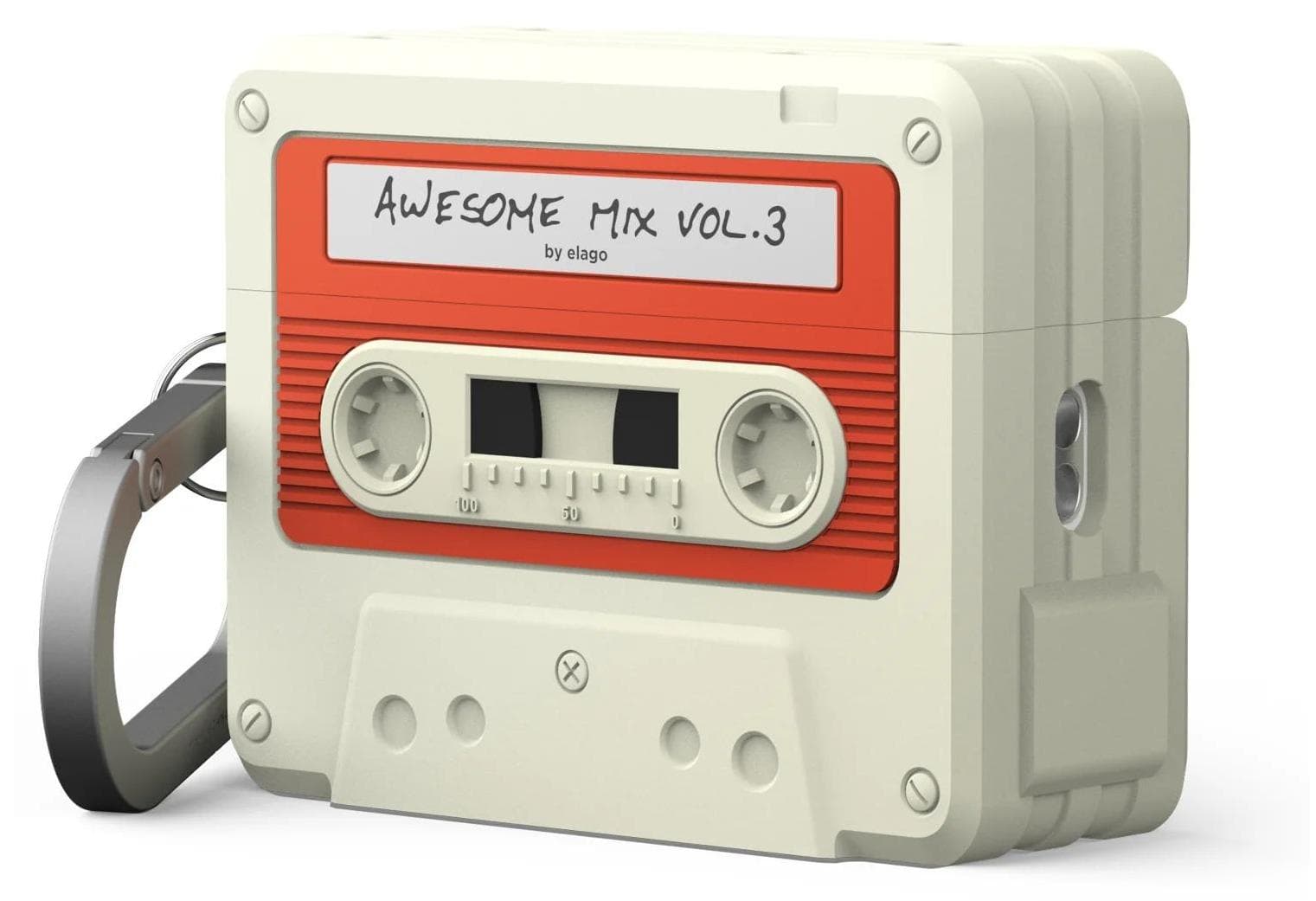 Силиконов калъф за Apple AirPods Pro 3 - Elago Cassette Tape Case (бял)