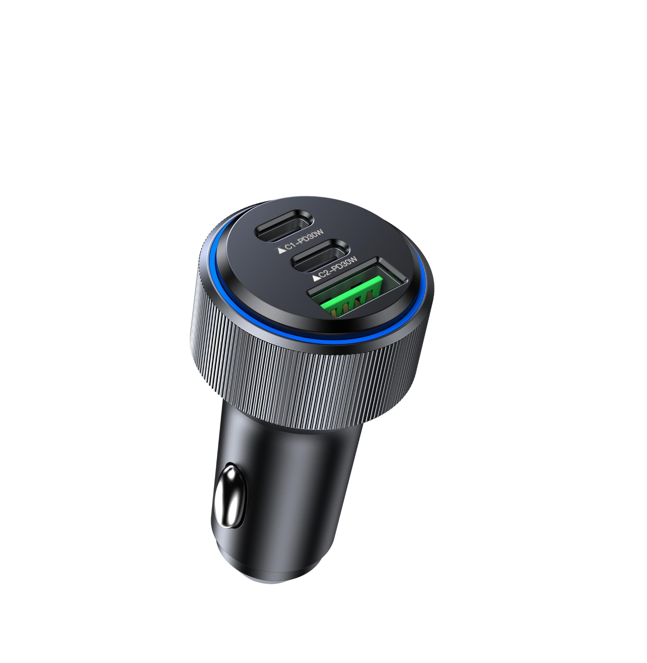 Зарядно за кола с 2xUSB-C и USB-A изходи с технология за бързо зареждане - Yesido Y50 Triple Fast Car Charger 60W (черен)