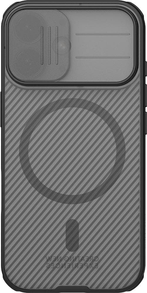Хибриден удароустойчив кейс с MagSafe за iPhone 17 - Nillkin CamShield Pro Magnetic Hard Case (черен-прозрачен)