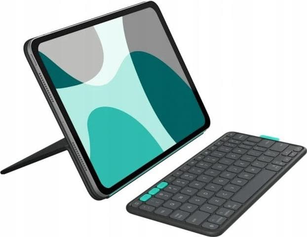 Безжична клавиатура, кейс и поставка за iPad Pro 11 (2025), iPad Pro 11 (2024), iPad Air 11 (2025), iPad Air 11 (2024), iPad Air 5 - Logitech Flip Folio Keyboard Case US (тъмносив)