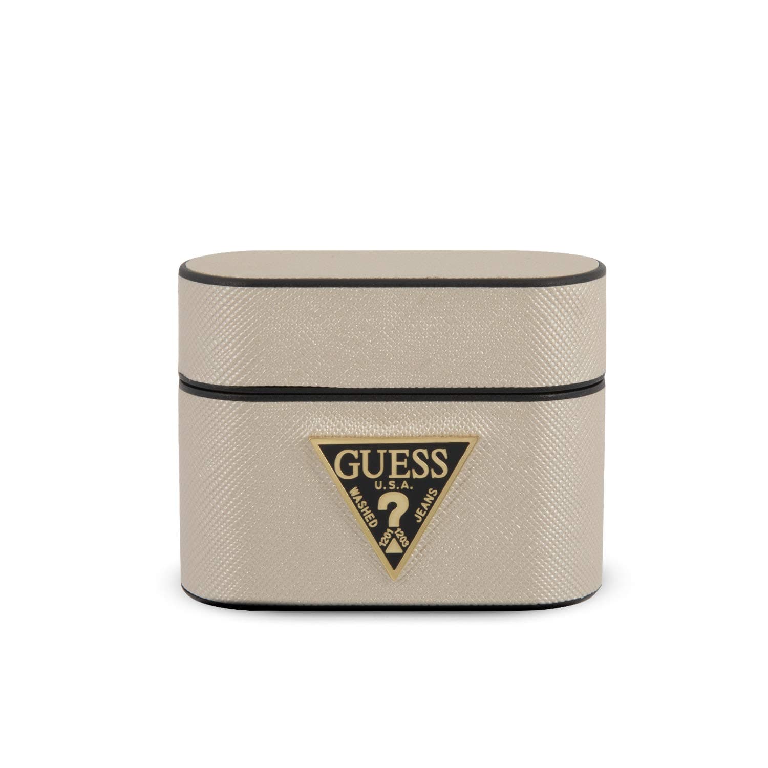 Защитен калъф Guess Saffiano Collection Hard Case за Apple Airpods Pro, бежов