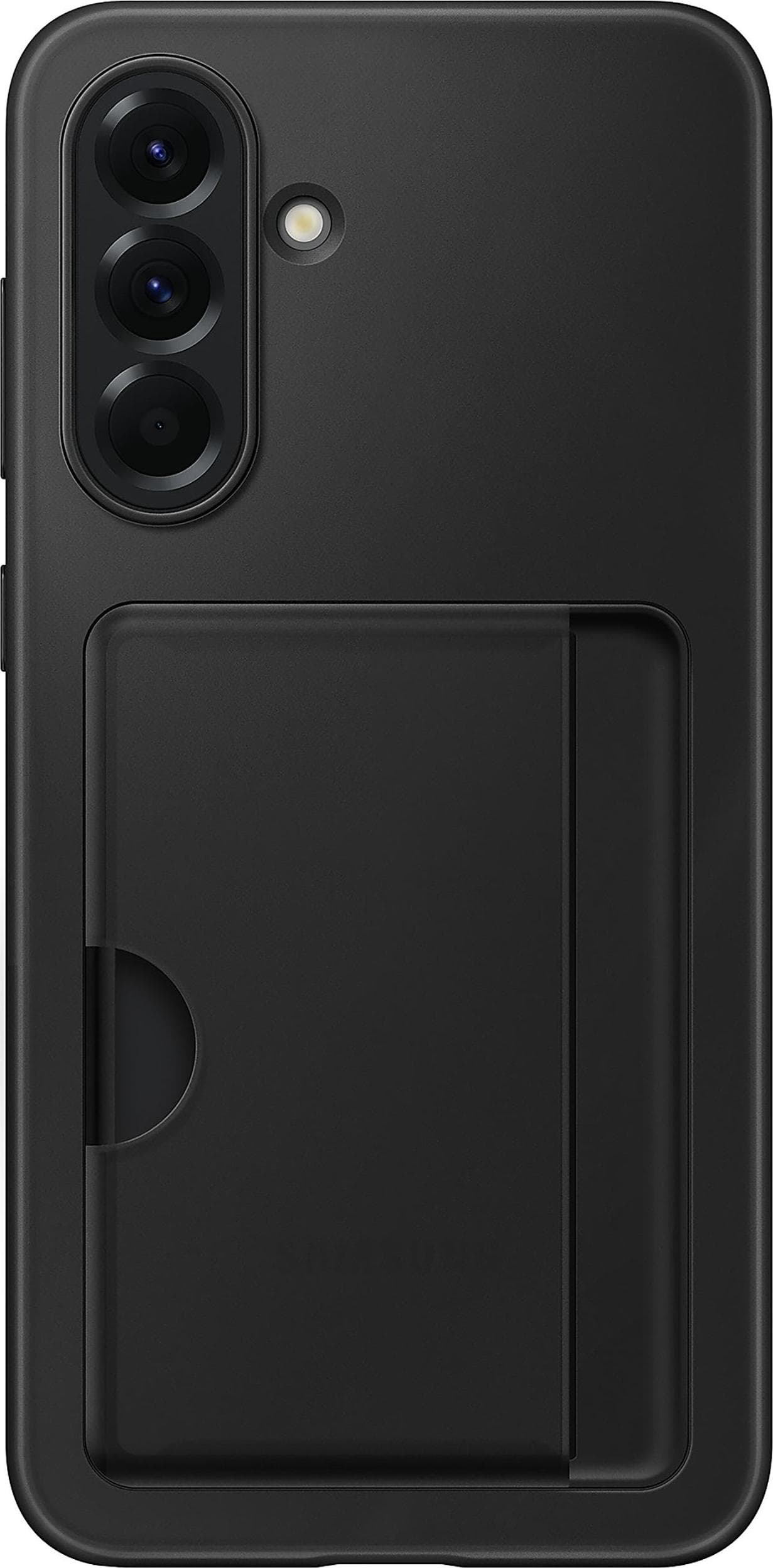 Оригинален силиконов кейс с джоб за кредитна карта за Samsung Galaxy A56 5G (черен) - Samsung Card Slot Cover EF-OA566TBE