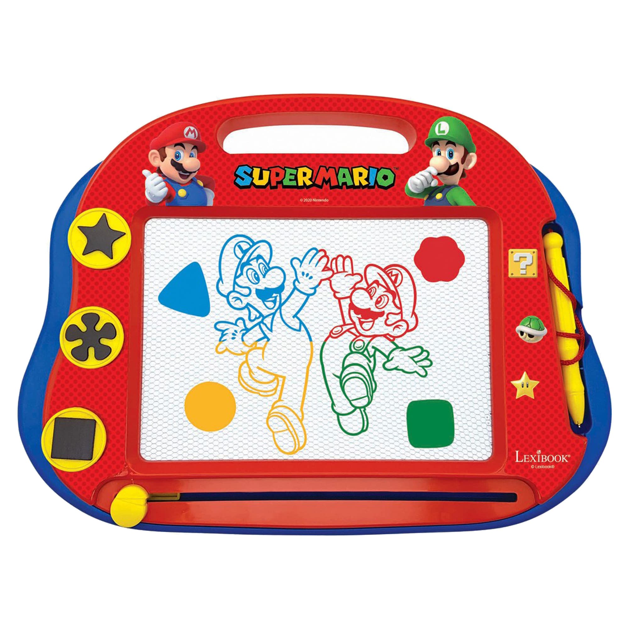 Детски таблет за рисуване и писане с екран А5 формат - Lexibook Super Mario Multicolour Magnetic Drawing Board Tablet (червен)