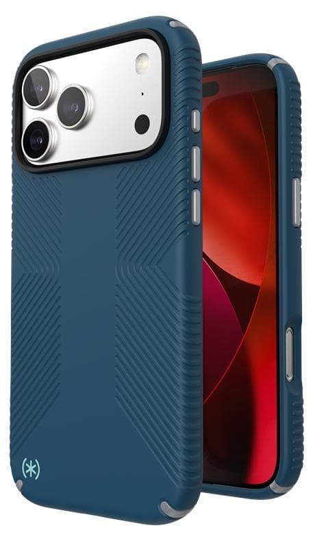 Удароустойчив хибриден кейс с Magsafe за iPhone 17 Pro Max - Speck Presidio 2 Grip MagSafe Case (тъмносин)