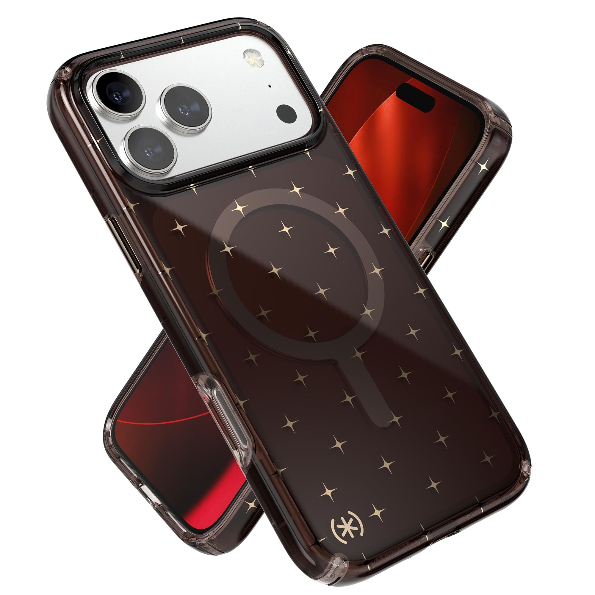 Удароустойчив хибриден кейс с Magsafe за iPhone 17 Pro Max - Speck Presidio Lux Luxury Shade MagSafe Case (кафяв-златист)