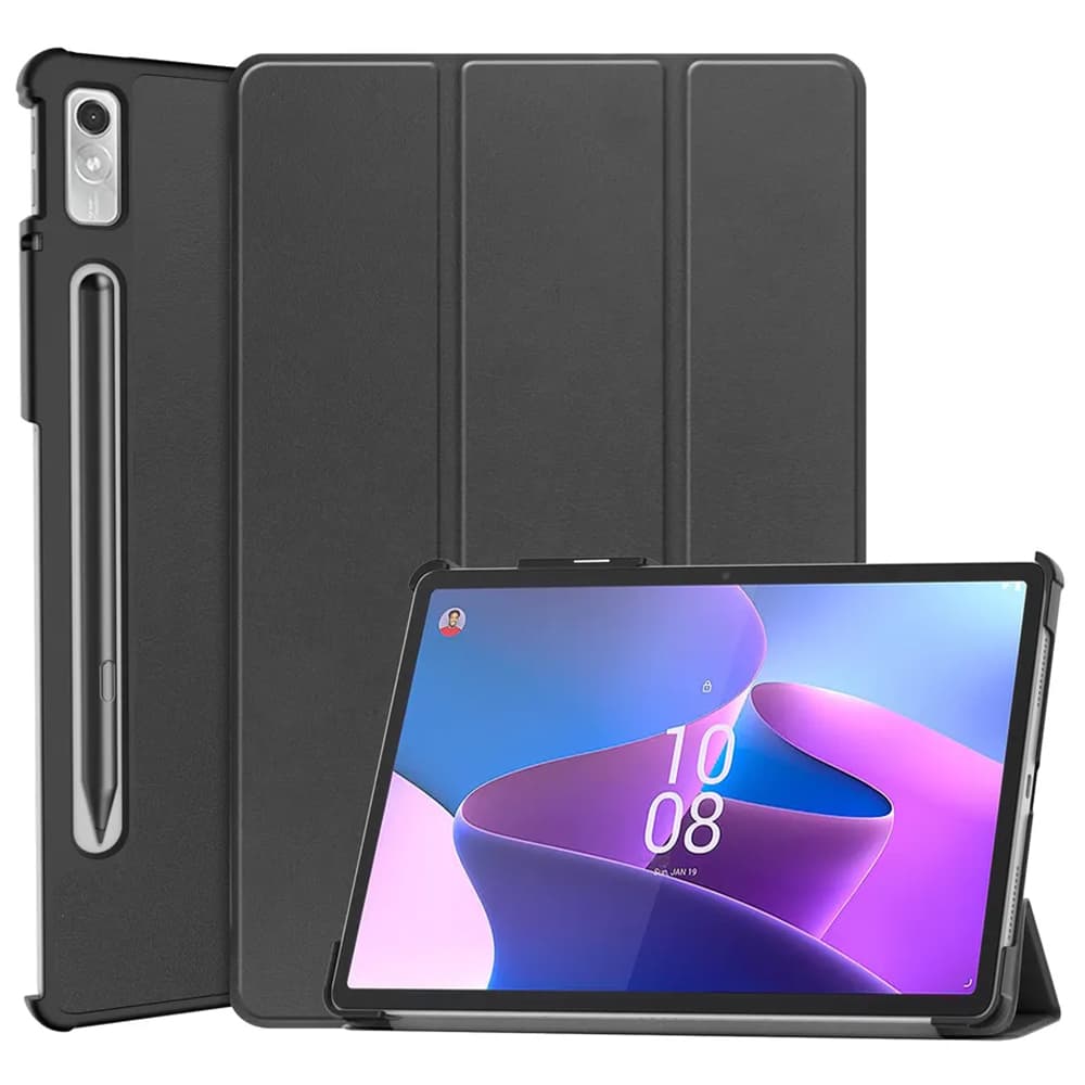Кожен кейс и поставка за Lenovo Tab P11 Pro 11.2" Gen 2 - Techsuit FoldPro Leather Case (черен)