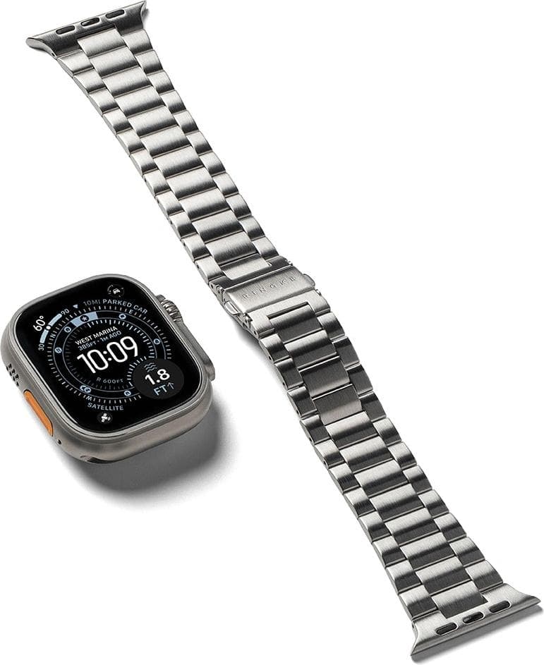 Стоманена каишка за Apple Watch 42мм, 44мм, 45мм, 46мм, Ultra, Ultra 2, Ultra 3 49мм - Ringke Metal One Air Band (сребрист)