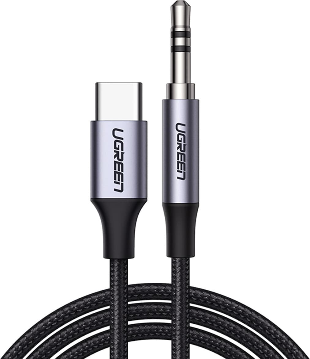 USB-C към 3.5 мм аудио кабел (100 см) - Ugreen USB-C to 3.5 mm Audio Cable (черен)