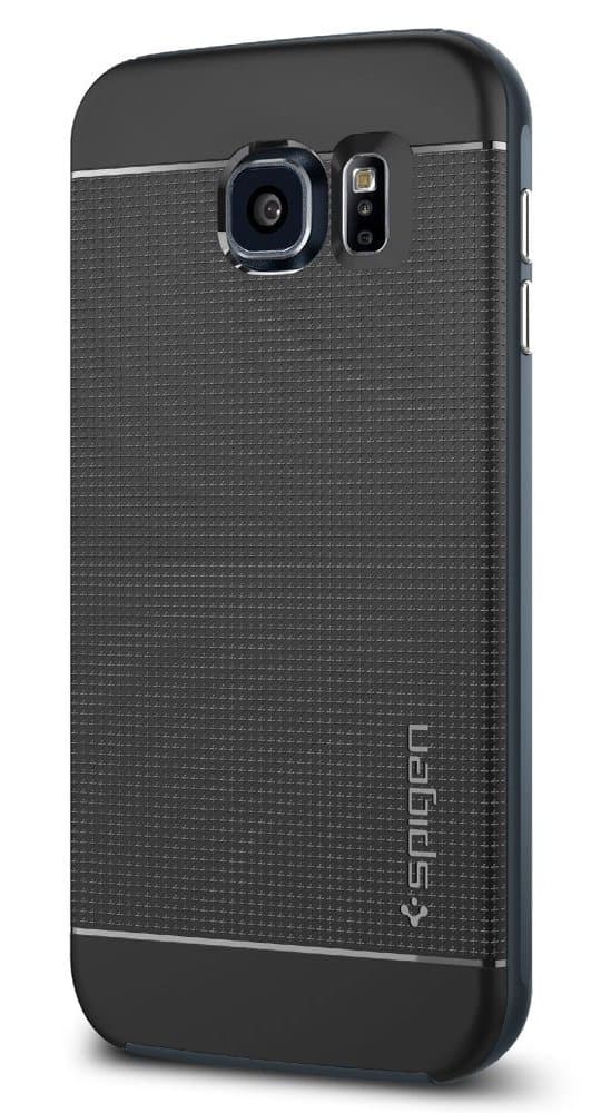Хибриден кейс с висока степен на защита за Samsung Galaxy S6 - Spigen Neo Hybrid Case (черен-сив)