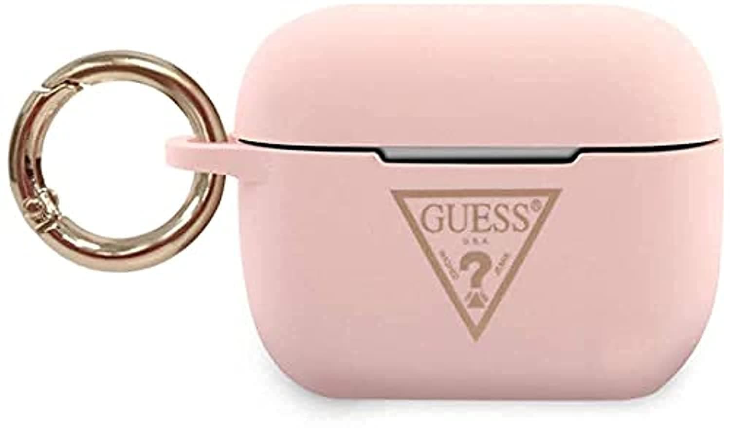 Защитен калъф Guess Triangle за Apple Airpods Pro, розов