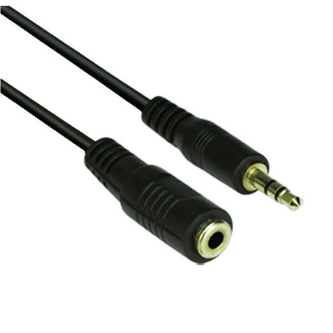 Аудио Кабел VCom CV202, 3.5mm Jack(м) към 3.5mm Jack(ж), 10m, черен