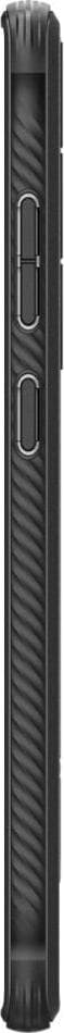 Тънък качествен силиконов (TPU) калъф за Samsung Galaxy S23 Ultra - Spigen Rugged Armor Case (черен)