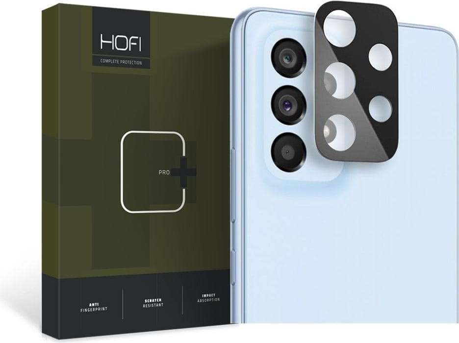 Предпазна плочка за камерата на Samsung Galaxy A53 5G - Hofi Cam Pro Plus Lens Protector (черен)