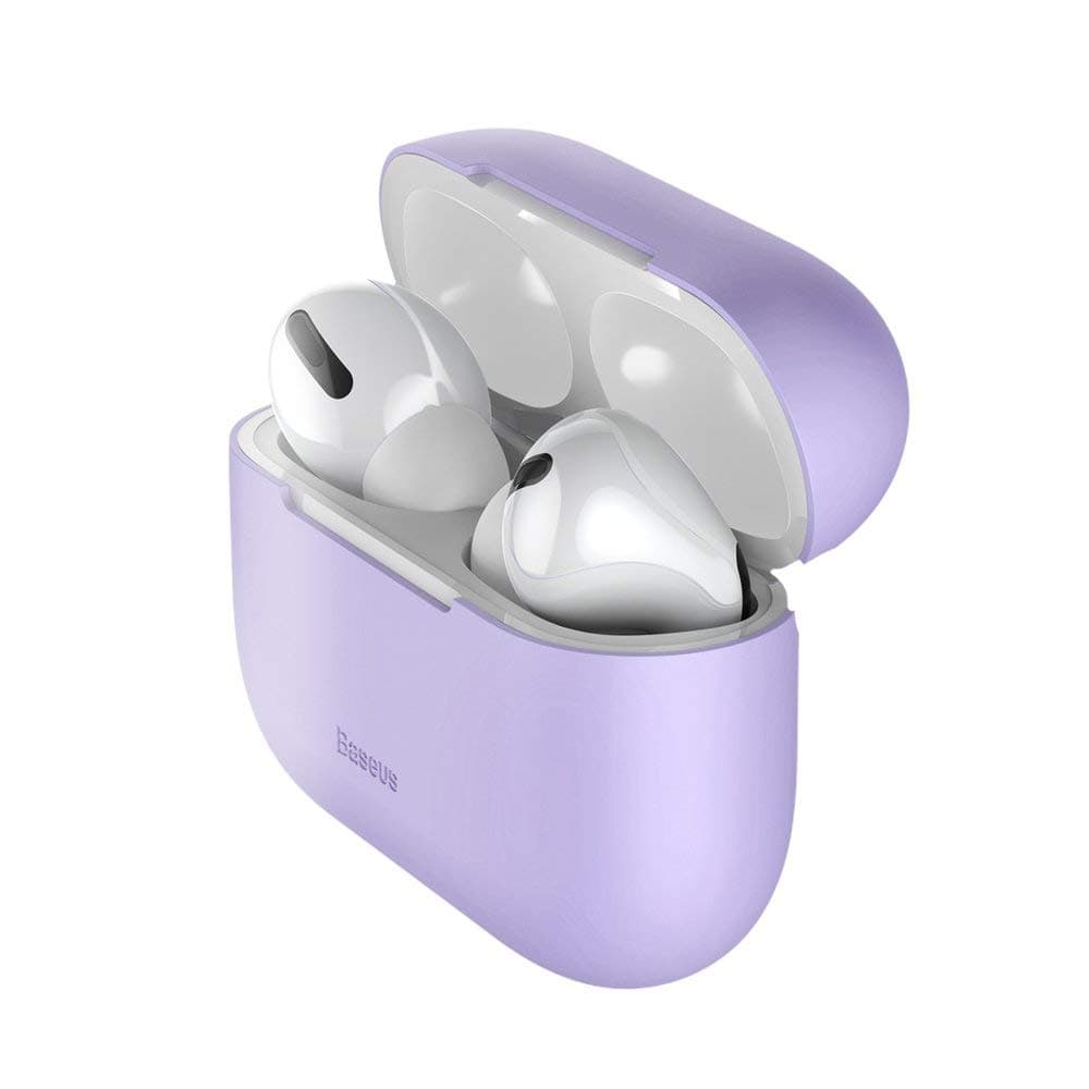 Защитен калъф Baseus Super Thin Silica Gel Case за Apple Airpods Pro, лилав