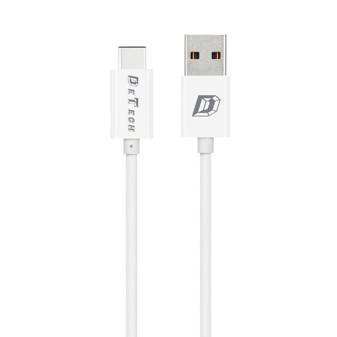 Кабели DeTech, USB A(м) към USB C(м), 1m., бял, 10бр.