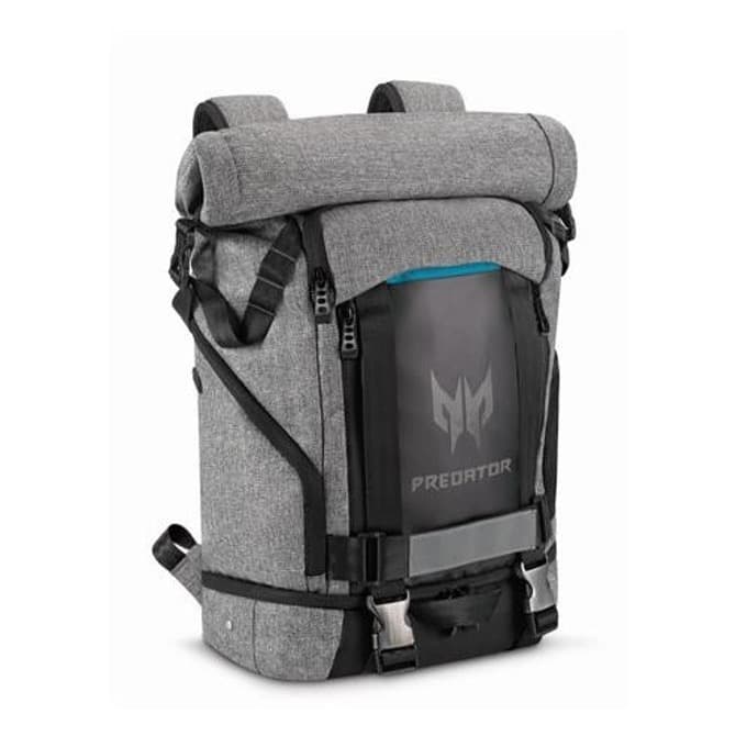Раница за лаптоп Acer Predator Rolltop Backpack, 15.6" (39.62 cm), водоустойчива, сива