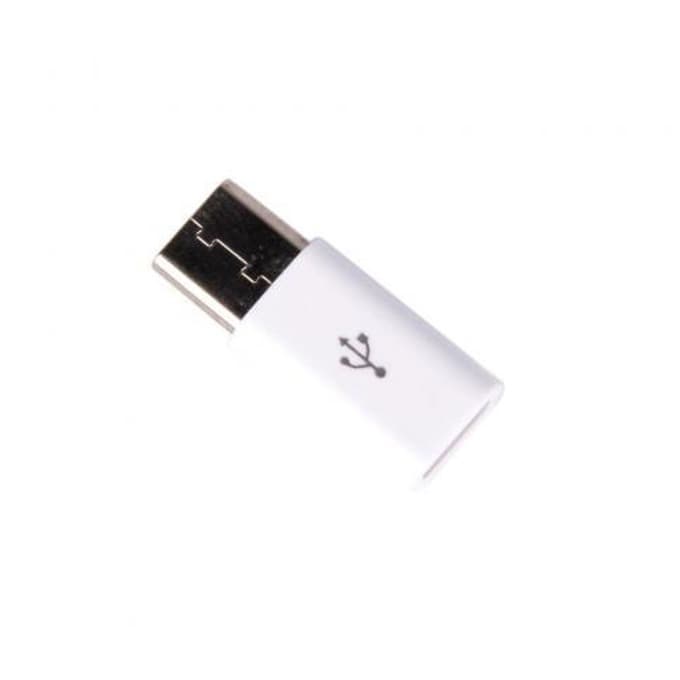 Преходник CMP-Type-C to Micro USB, USB Type-C(м) към Micro USB(ж), бял