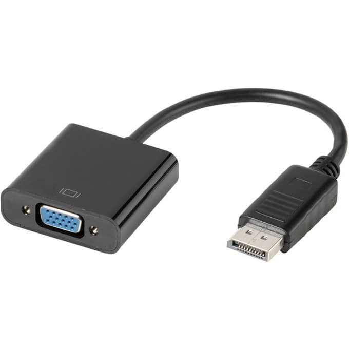 Преходник Vivanco 45519 Адаптер, DisplayPort(м) към VGA (ж), черен
