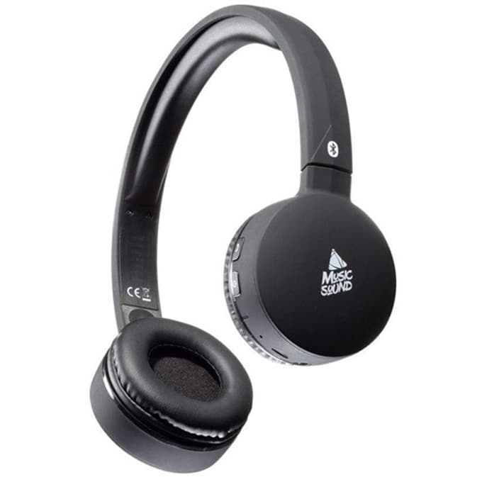 Слушалки Music Sound, Bluetooth, микрофон, 30 часа време на работа, черни